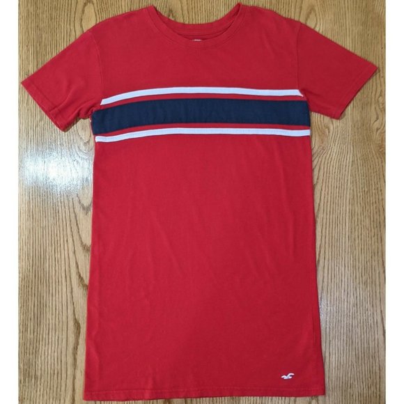 Hollister Dresses & Skirts - Hollister T Shirt Casual Dress Blue White & Red SM